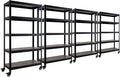 HOMEDANT House 5-Tier Metal Rolling Cart Shelf Rack Casters Heavy Duty by TheBestOrganizingSolution
