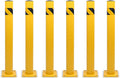 BISupply Safety Bollard Post Parking Barrier 6 Pack - 42in Yellow Pipe Bolt by BISupply