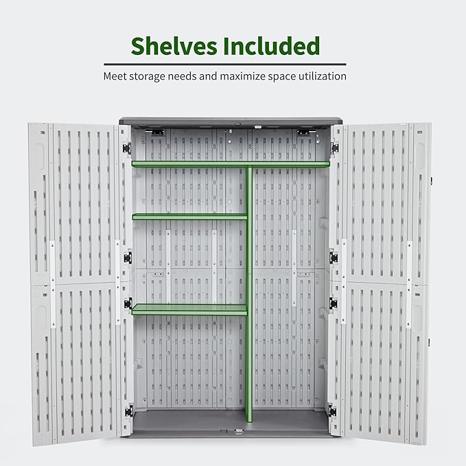 Macrout 50 Cu.Ft Plastic Outdoor Storage Cabinet - Image 5
