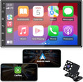 Double Din Car Radio Support Wireless CarPlay & Wireless Android Auto, 7 Inch by ANKEWAY