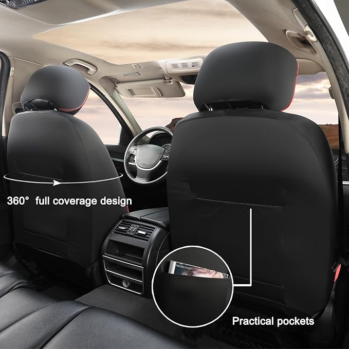 GIANT PANDA 2 Front Leather Car Seat Cover - Image 4
