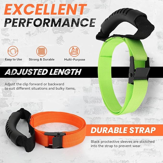 Heavy Duty Storage Straps with Handle and Easy Adjustable Steel Black Lock - Image 2