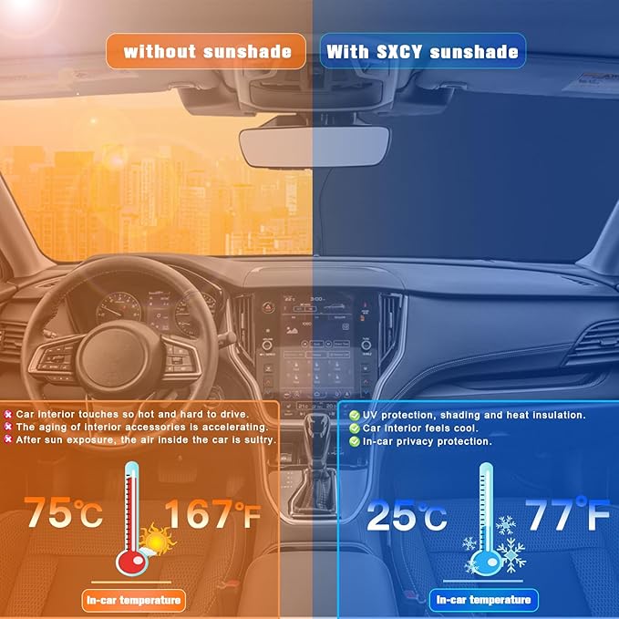 SXCY for 2020-2024 2025 Outback Windshield Sunshade for 2023-2025 Outback - Image 3