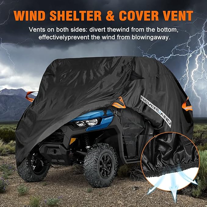 NEVERLAND UTV Cover, All-Weather Protection Side by Side Cover 2-3 Passenger - Image 4