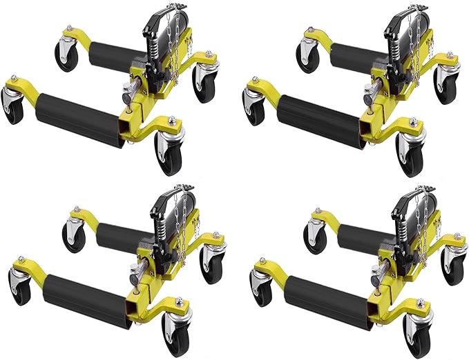 4 Pcs Car Wheel Dolly with Hydraulic Tire Jack, 1500LBS Capacity Trailer Dolly by GarveeTech