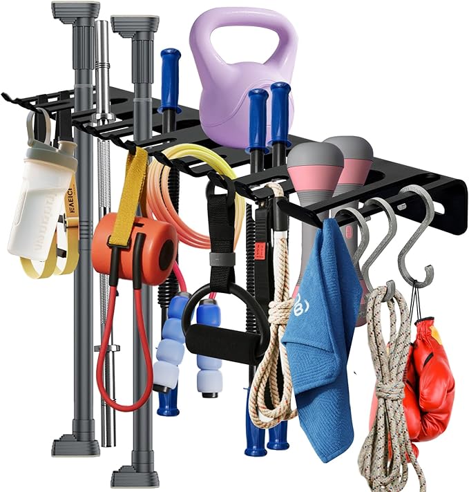 22‘’/25‘’/31‘’Black Wall-Mounted Tool Storage Rack, Suitable - Image 5