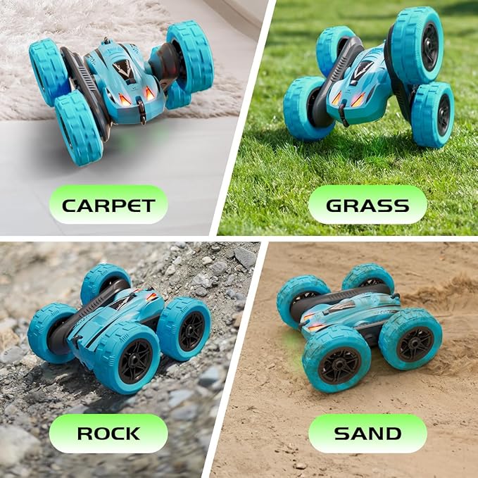 Remote Control Car for 6-12 Year Old Double Sided 360°Rotating 4WD RC Cars - Image 3