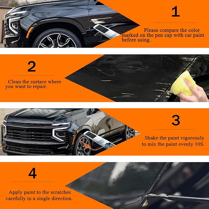 Mosaic Black Metallic Touch Up Paint Compatible - Image 6
