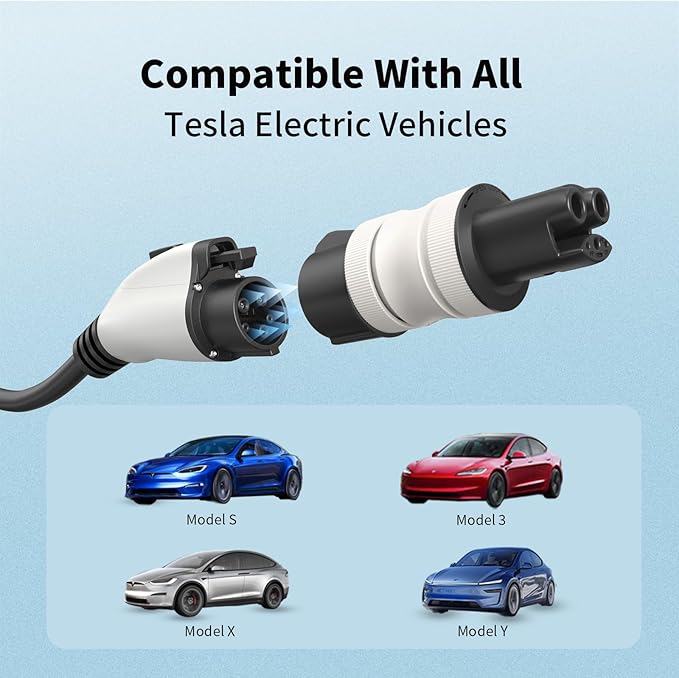J1772 to Tesla Charger Adapter, 32 Amp / 220V, Compatible - Image 3