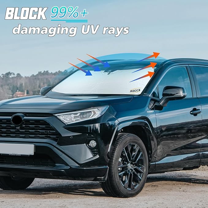 ROCCS Windshield Sun Shade fit for Toyota 4Runner 2010-2023 2024 2025, Foldable - Image 4