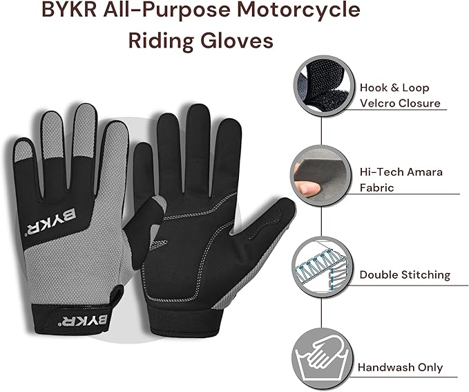 BYKR All-Weather Motorcycle Gloves - Image 5