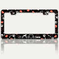 Dog Paw Prints License Plate Frame Dog Lover License Plate Holders Funny by RTINRAN
