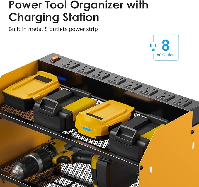 CCCEI Modular Power Tool Organizer Wall Mount Charging Station, Garage Drill - Image 2