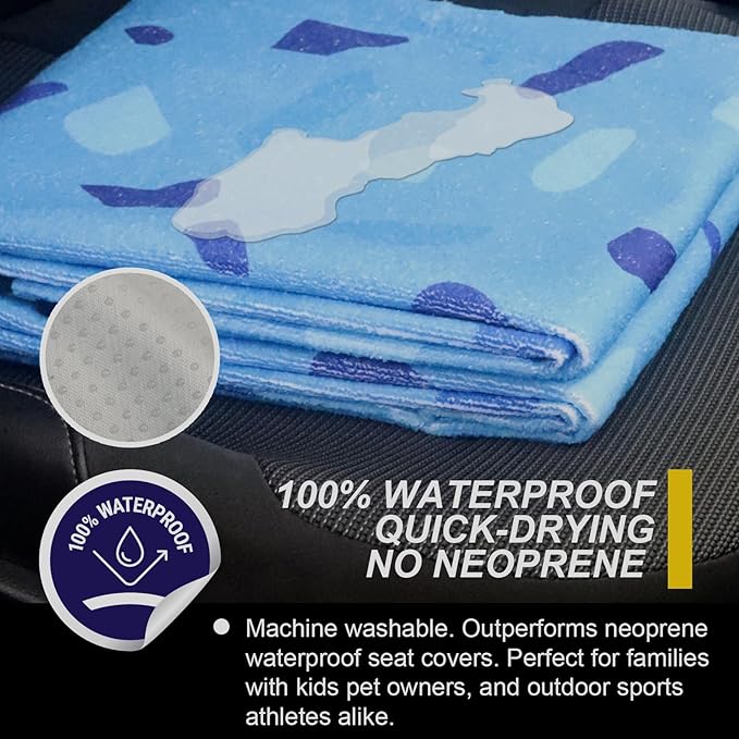 Back Seat Cover for Car Trucks Van SUV, Waterproof Rear Bench Towel Seat Covers - Image 3