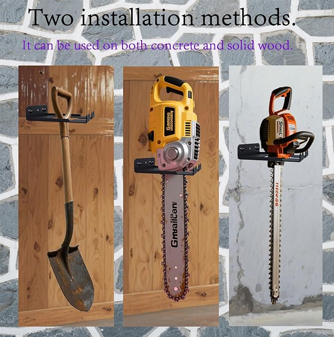Heavy Duty Chainsaw Wall Mount Holder, Chainsaw Hanger Rack Organizer - Image 2