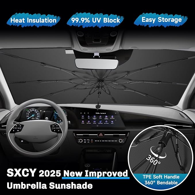SXCY for 2023 2024 2025 Kia NIRO Windshield Umbrella Sunshade for 2025 Kia NIRO - Image 3
