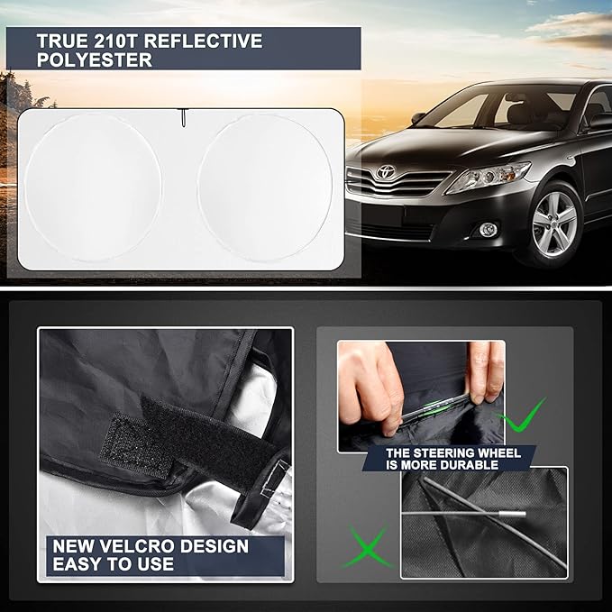 INSAUTO Windshield Sun Shades Custom Fit - Image 4