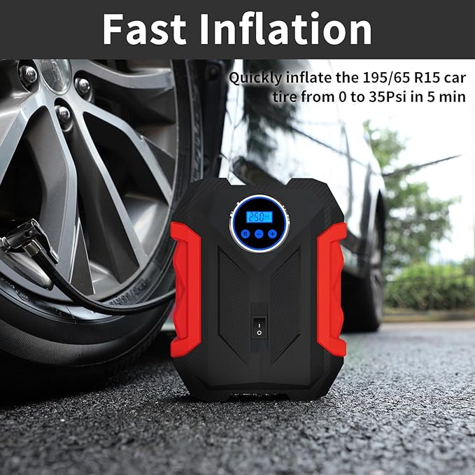 Digital Air Compressor for Car Auto Pump Portable Tire Inflator - Image 4