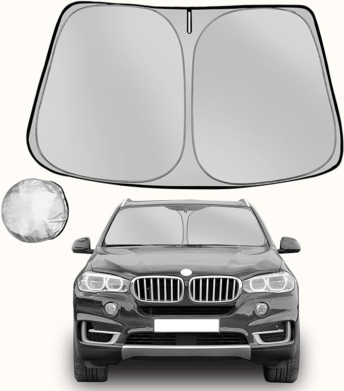 Windshield Sun Shade for 2014-2018 BMW X5 Foldable Sun Sunshade for Car Front by Fonowka