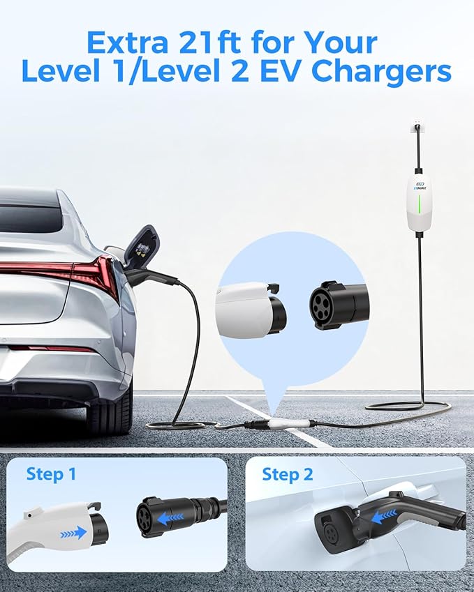 EV Charger Extension Cable, 21ft 50Amp J1772 Extension Cable Compatible - Image 5