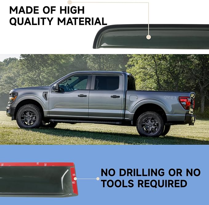 Outside Mount Window Visors Rain Guards Fit - Image 5