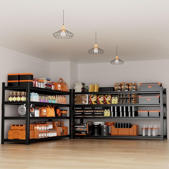Storage Shelves Heavy Duty 3 PCS, 4-tier Adjustable Metal Industrial Utility - Image 6