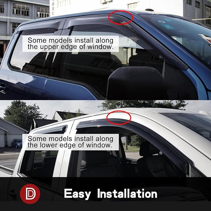 Original Side Window Deflector Visor Rain Guard fit - Image 3