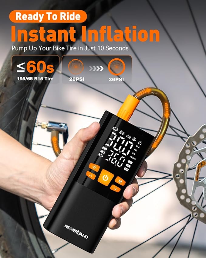 NEVERLAND Tire Inflator Portable Air Compressor - Image 2