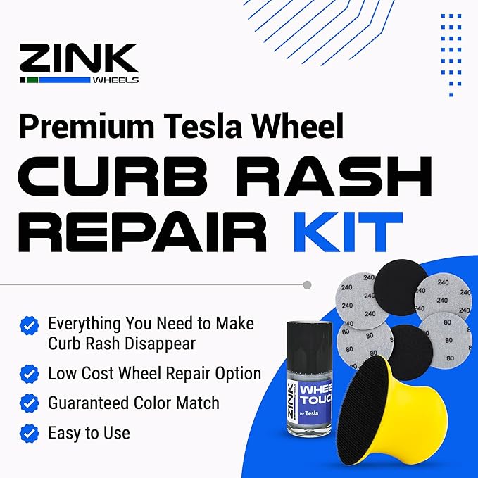 Premium Tesla Wheel Curb Rash Repair Kit - Image 3