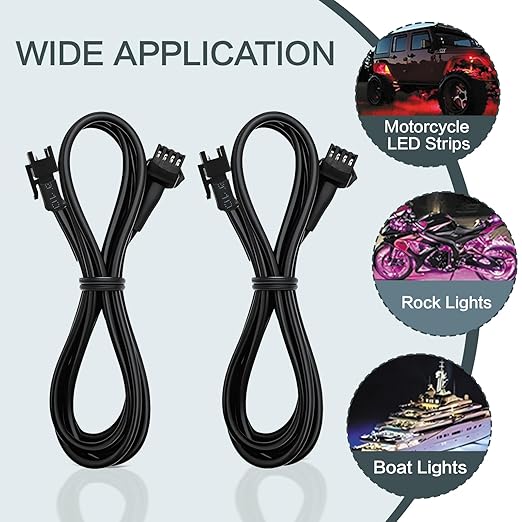 4 Pcs 4 Pin RGB Extension Cable RGB Wire - Image 3