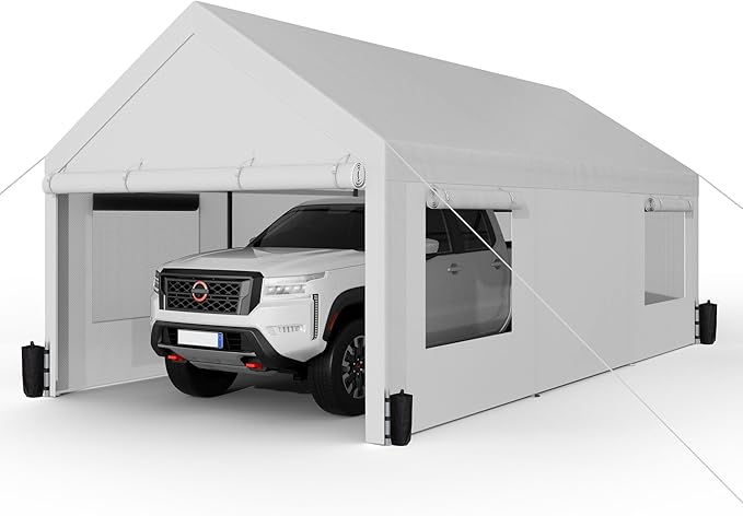 Shintenchi Carport 10' x 20' Heavy Duty Portable Garage, Car Port Canopy by Shintenchi