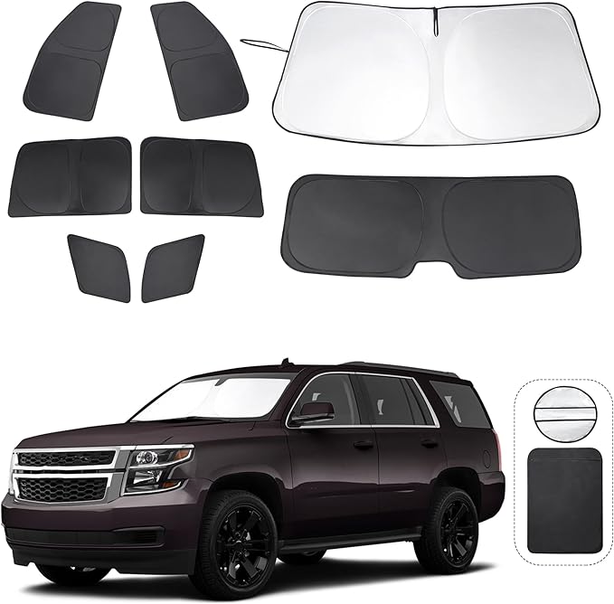 TINGLU Window Shades for Chevrolet Tahoe 2015-2020 Accessories Car Side Full by TINGLU