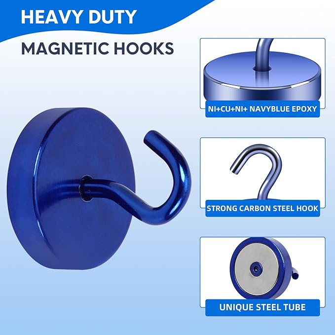 Neosmuk Magnetic Hooks, Cruise Ship Essentials, 100lb+ Heavy Duty Magnetic Hooks - Image 4