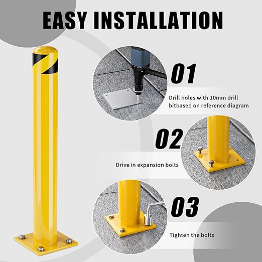 Safety Bollards, 48 inch Height Bollard Post, - Image 4