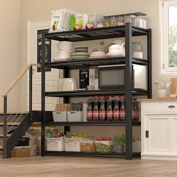 Garage Shelving, 5-Tier Metal Storage Shelves, Metal Shelves - Image 3