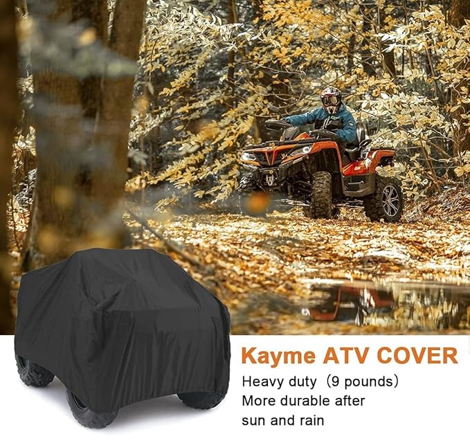 Kayme ATV Cover Waterproof Heavy Duty All Weather, Quad 4 Wheeler Cover Sun - Image 7