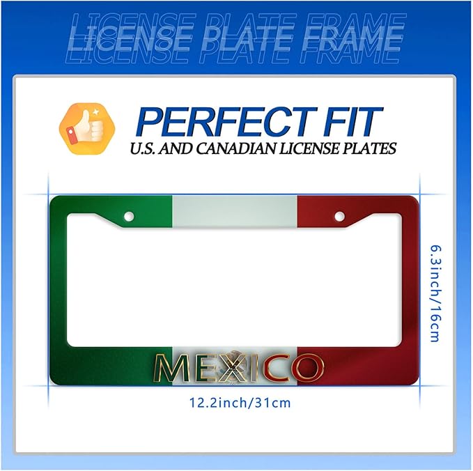 Mexico Flag License Plate Frame Personalise Mexican Funny License Plate - Image 7