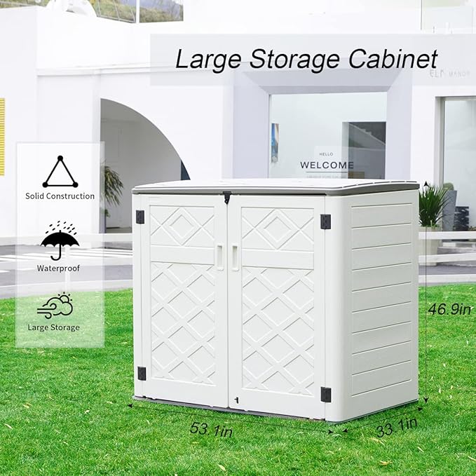 Large Horizontal Storage Sheds, 38 cu.ft. Outdoor Storage Box - Image 3