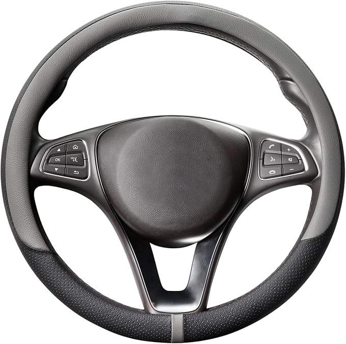 COFIT Breathable Car Steering Wheel Cover 15 inch Auto Universal Leather Wrap by COFIT