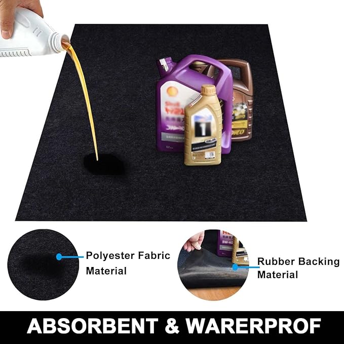 AiBOB Oil Spill Mat, 36 X 60 inches, Garage Floor Mat Under Car, Waterproof - Image 2
