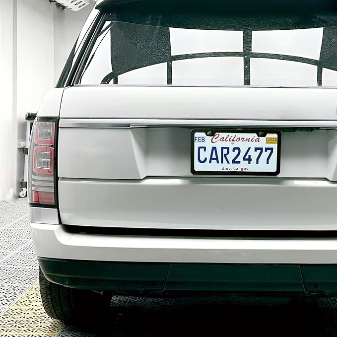 License Plate Frames, 2 Packs Front Rear Car Tags, Aluminum Alloy License Plate - Image 5