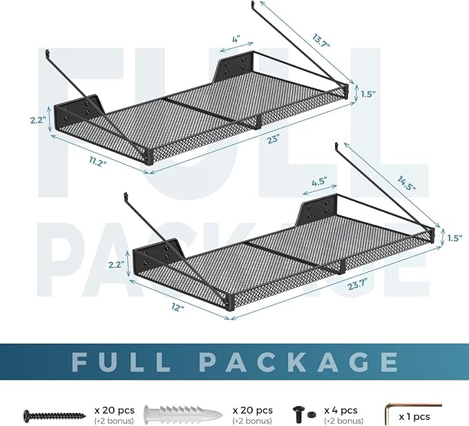 Garage Wall Shelf Steel Wall Shelf Storage Rack-design of TRIANGULAR BRACKET - Image 3