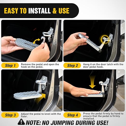 Nilight Car Door Step for Roof Access Universal Car Step Hook for Roof SUV - Image 7