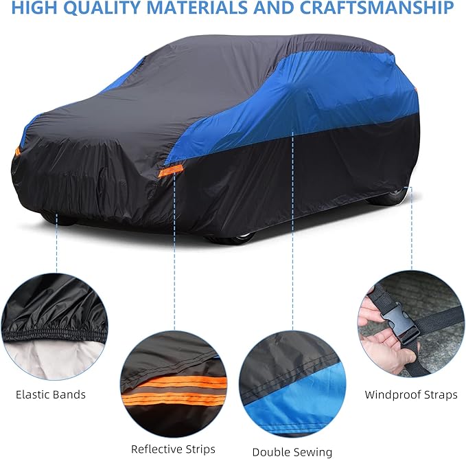 SUV Car Cover Waterproof All Weather, Cover Full Exterior Cover Windproof - Image 3