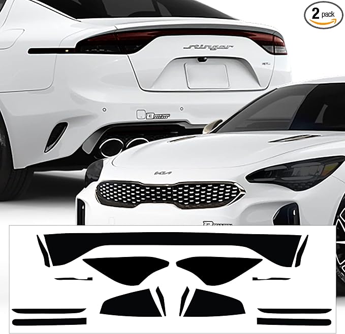 BOGAR TECH DESIGNS Precut for Kia Stinger 2022-2024 Full Headlight Taillight by BogarTechDesigns