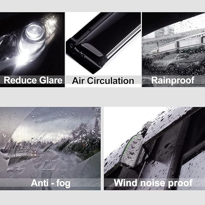 94187 Side Window Wind Vent Deflectors fit - Image 4