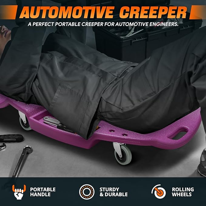 DNA MOTORING 48 Inches Heavy-Duty Low-Profile Roller Automotive Creeper - Image 2