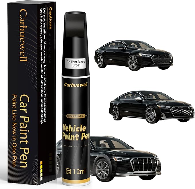 Brilliant Black Touch Up Paint Compatible by Carhuewell