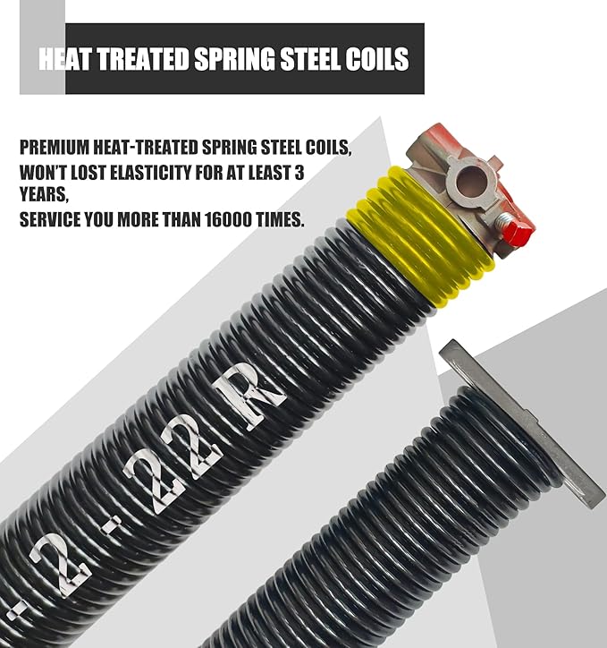 Garage Door Torsion Spring Set, Pair of 2" Electrophoresis Coated Garage Door - Image 2