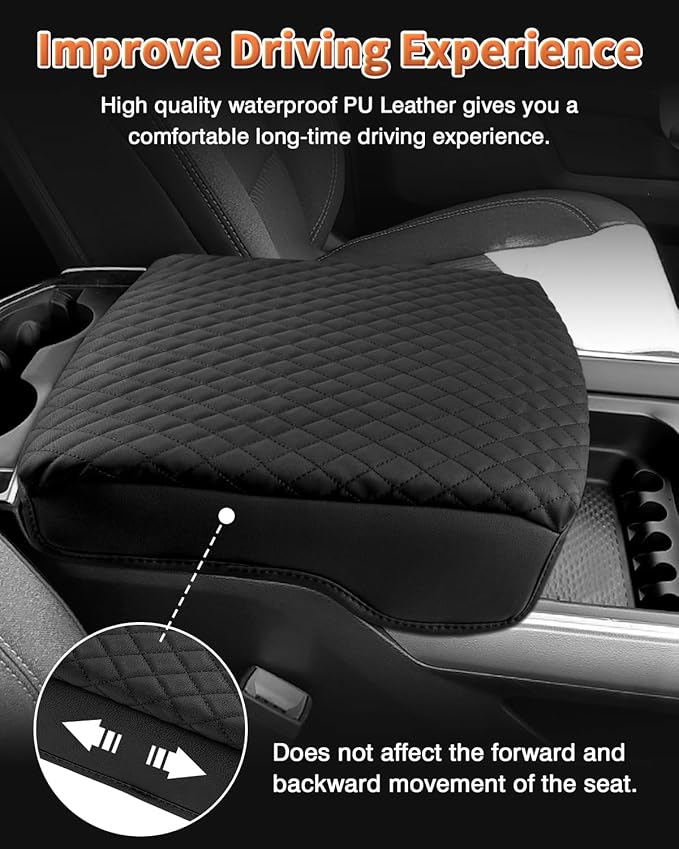 Shademax Custom for Dodge Ram 1500 Center Console Cover, Armrest Cushion Pad - Image 3